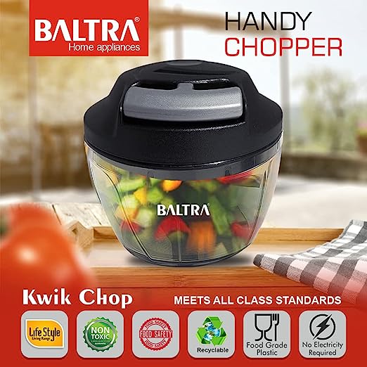 Baltra Kwik Handy Manual Food Chopper Vegetable Cutter 450 ml Baltra Kwik Handy Manual Food Chopper Vegetable Cutter 450 ml